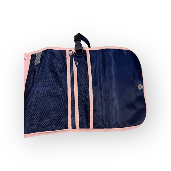 Vineyard Vines Baby Changing Pad Navy Blue & Pink Folding Bag Travel size - Picture 3 of 11